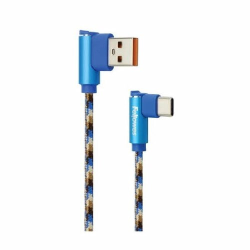 직각형 USB 데이터 충전케이블 (C타입/1M/블루/펠로우즈)_N1403640
