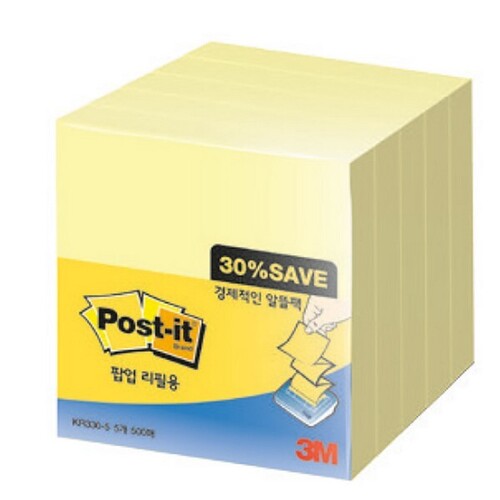 3M 포스트잇 노트 알뜰팩 KR330-5(76x76mm/노랑(5))_N3581600