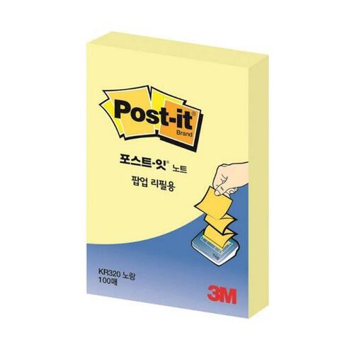 3M 포스트잇 팝업리필 KR-320 노랑(노랑/ 51x76mm)_N3519100