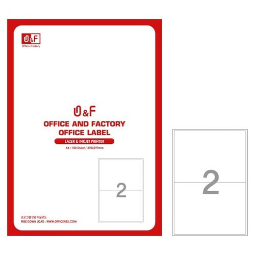 물류관리용 라벨(V3120/2칸/100매/Office &amp; Factory)_N1358020
