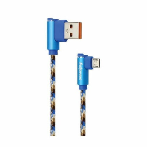 직각형 USB 데이터 충전케이블 (마이크로 5핀/1M/블루/펠로우즈)_N1403630
