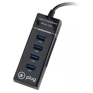 플러그 USB3.0 4포트 허브 PLC-011C(블랙)_N1807010