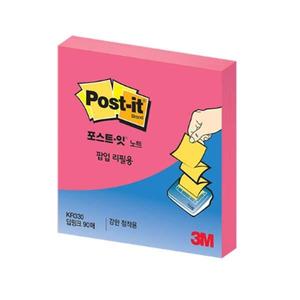 3M 포스트잇 팝업리필용 강한점착용 노트 KR-330 딥핑크_N3588500