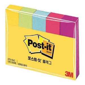 3M 포스트잇 플래그 분류용(종이) 670-5UC(50x15mm)_N3513500