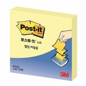 3M 포스트잇 팝업리필 KR-330 노랑(노랑/ 76x76mm)_N3501100