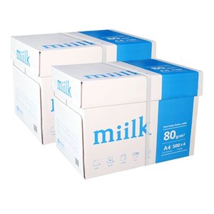 밀크 A4 복사용지(A4용지) 80g 2000매 2BOX