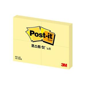 3M 포스트잇 노트 6534 Y(노랑)(51x38mm 노랑)_N3500110