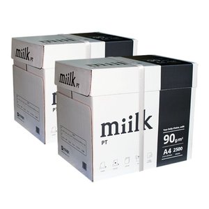 밀크PT A4 복사용지(A4용지) 90g 2500매 2BOX
